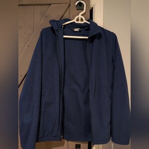 Lands' End Navy Fleece Jacket